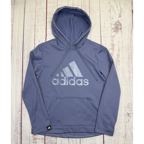 adidas Tops - Adidas Aeroready Hoodie Women's Size M Long Sleeve Purple Sweatshirt Pullover